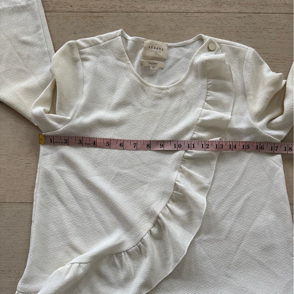 Sezane Jenny Ruffle Blouse 34 XS - Picture 9 of 9
